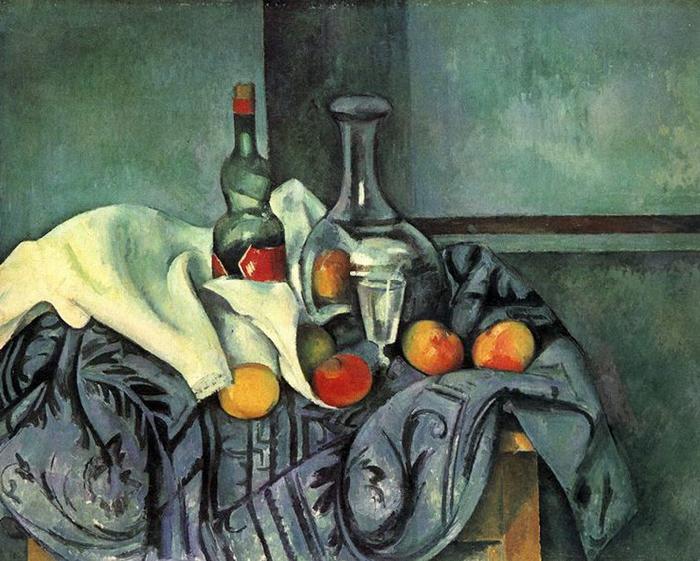 Paul Cezanne Stilleben, Pfefferminzflasche
